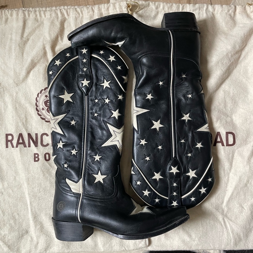 Ranch Road Presidio Black Western Boots